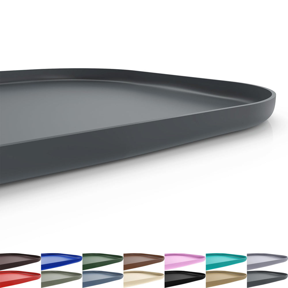 SMILOOL silicone pet feeding mat edge shows raised lip for spill containment during meals.