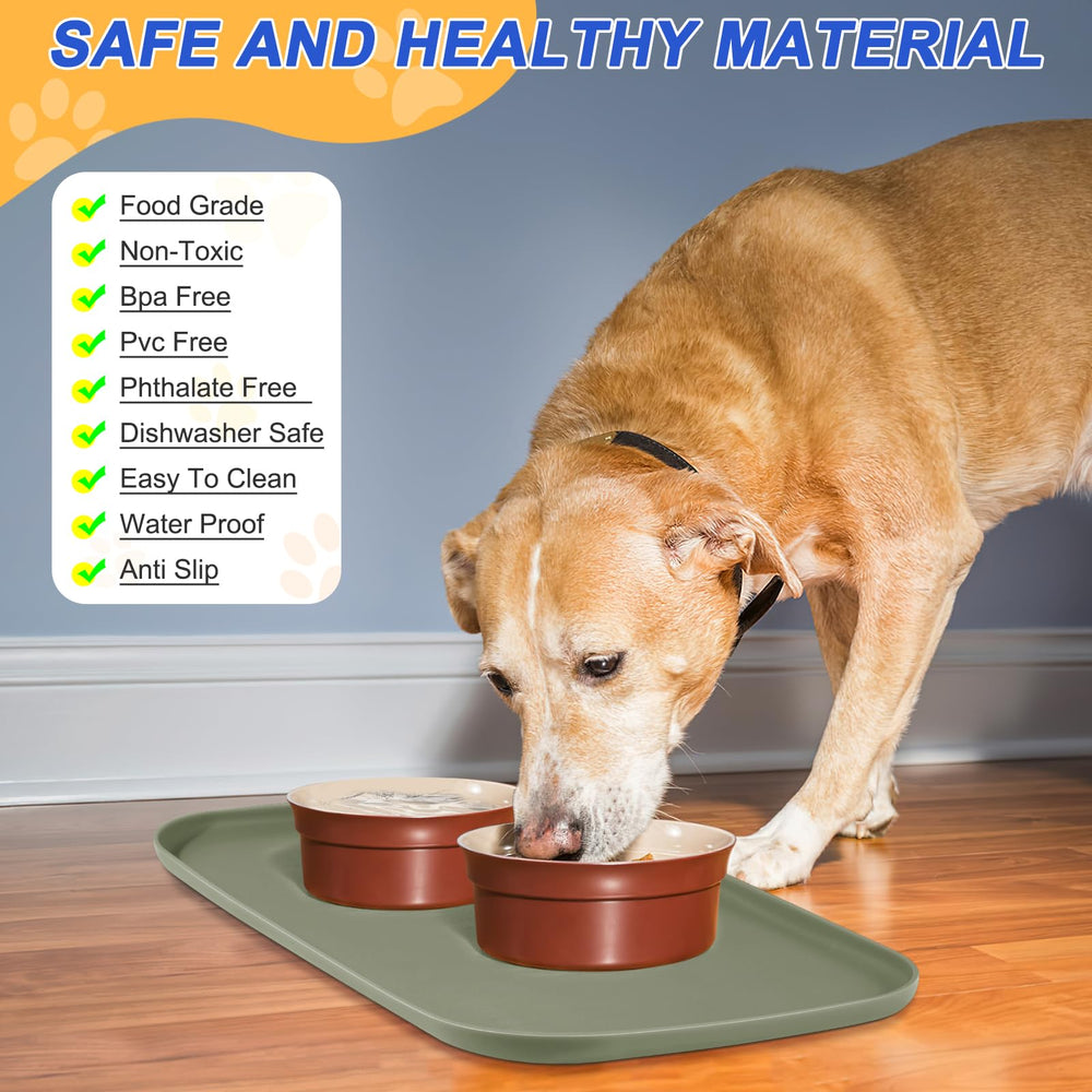 SMILOOL silicone mat slip-resistant design prevents bowls from sliding during feeding