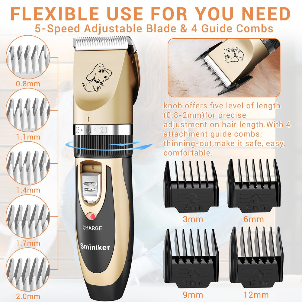 Sminiker Professional cordless design allows flexible grooming without cords