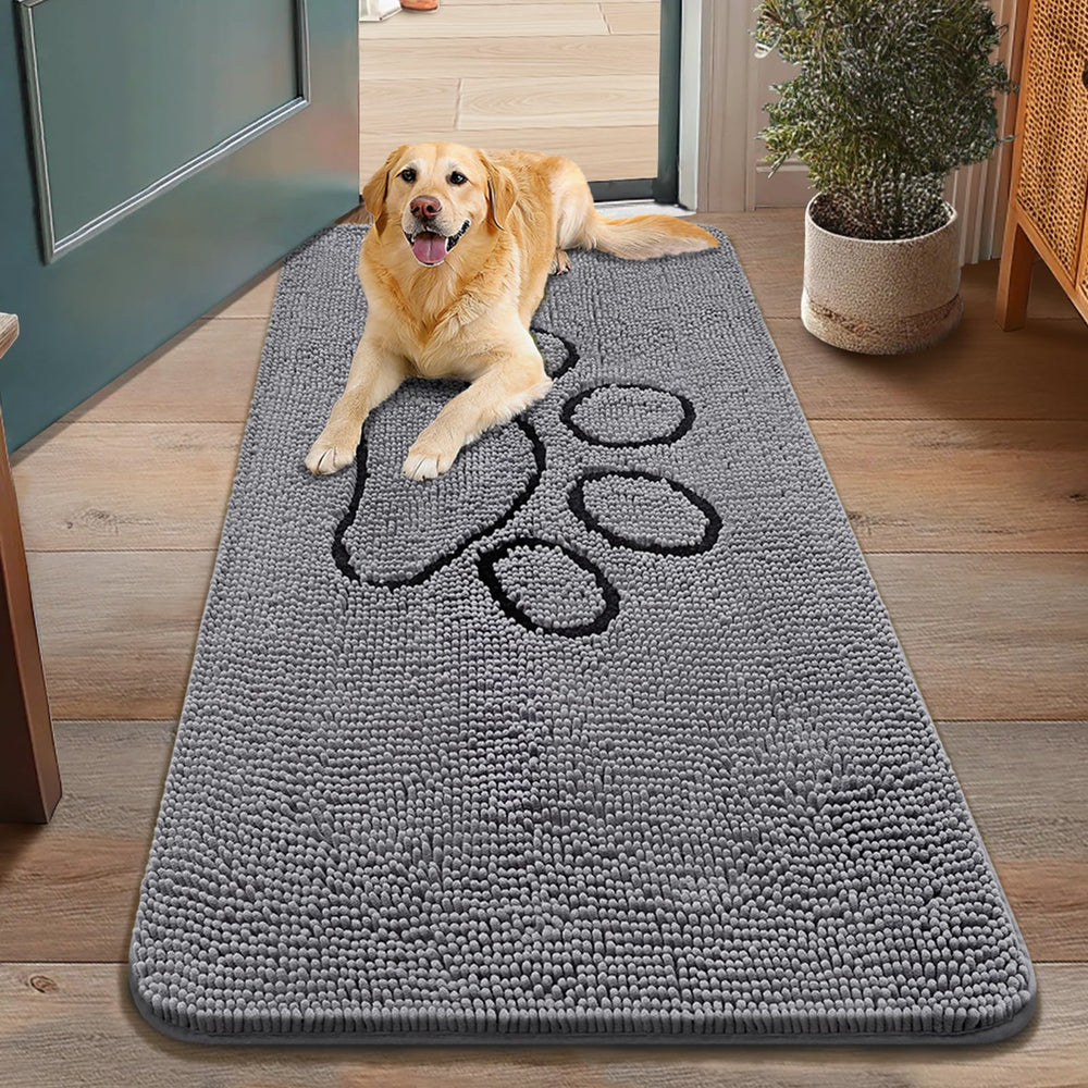 Smiry dog door mat absorbent-closeup captures dirt before it enters home