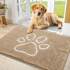 Smiry dog door mat absorbs dirt at the entry, keeping floors clean.