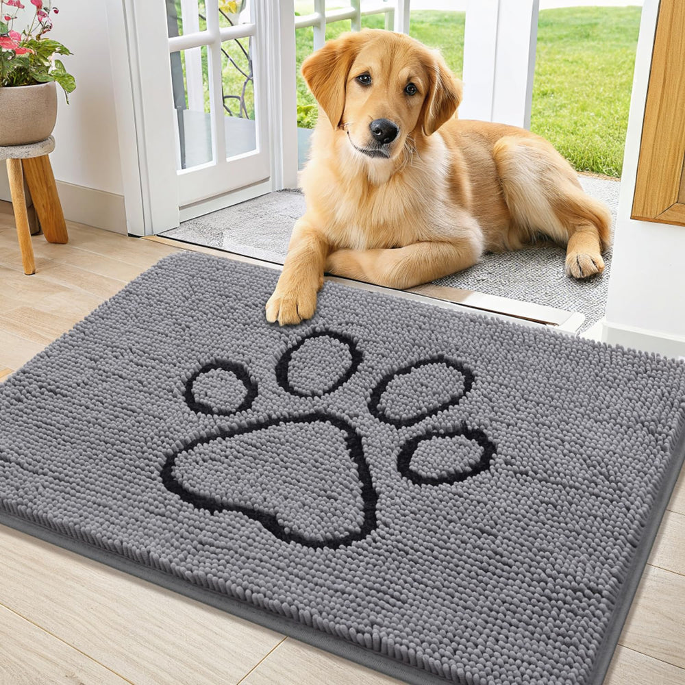 Smiry dog door mat absorbent dirt-trapper closeup keeps entryways cleaner