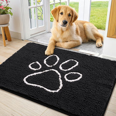 Smiry dog door mat absorbent-dirt-trapper helps keep entryways clean and dry