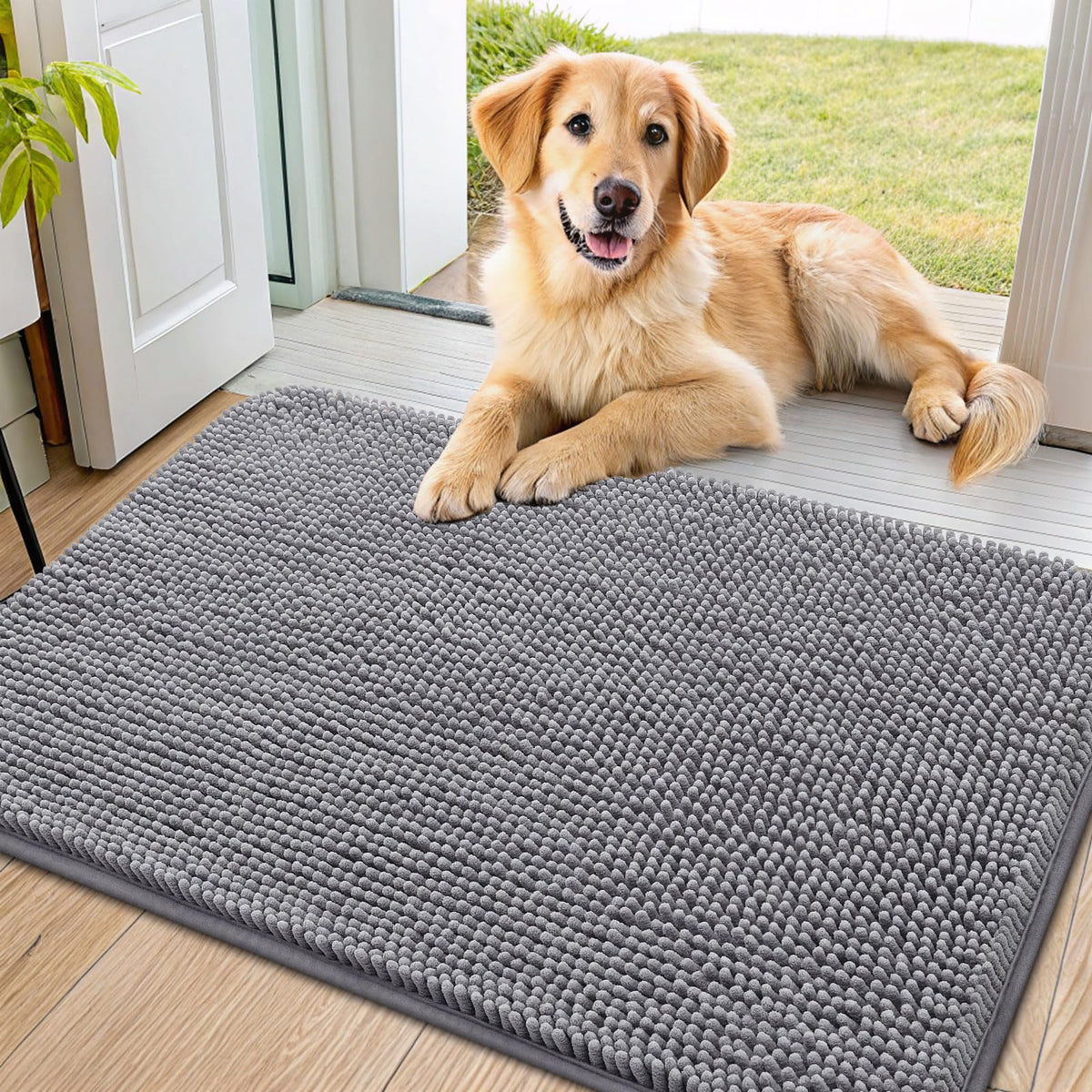 Smiry dog door mat absorbent mud and moisture traps at entry