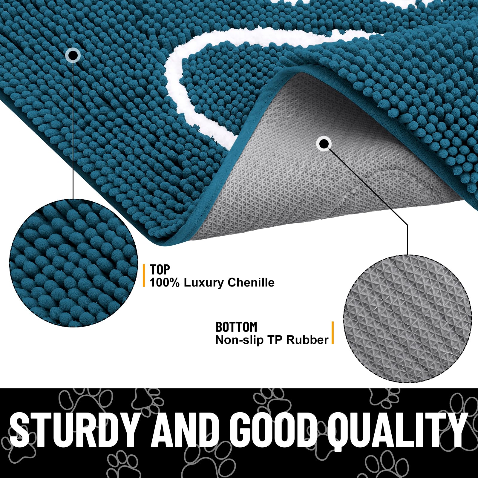 Dirt-trapper design on Smiry mat helps keep entryways cleaner.