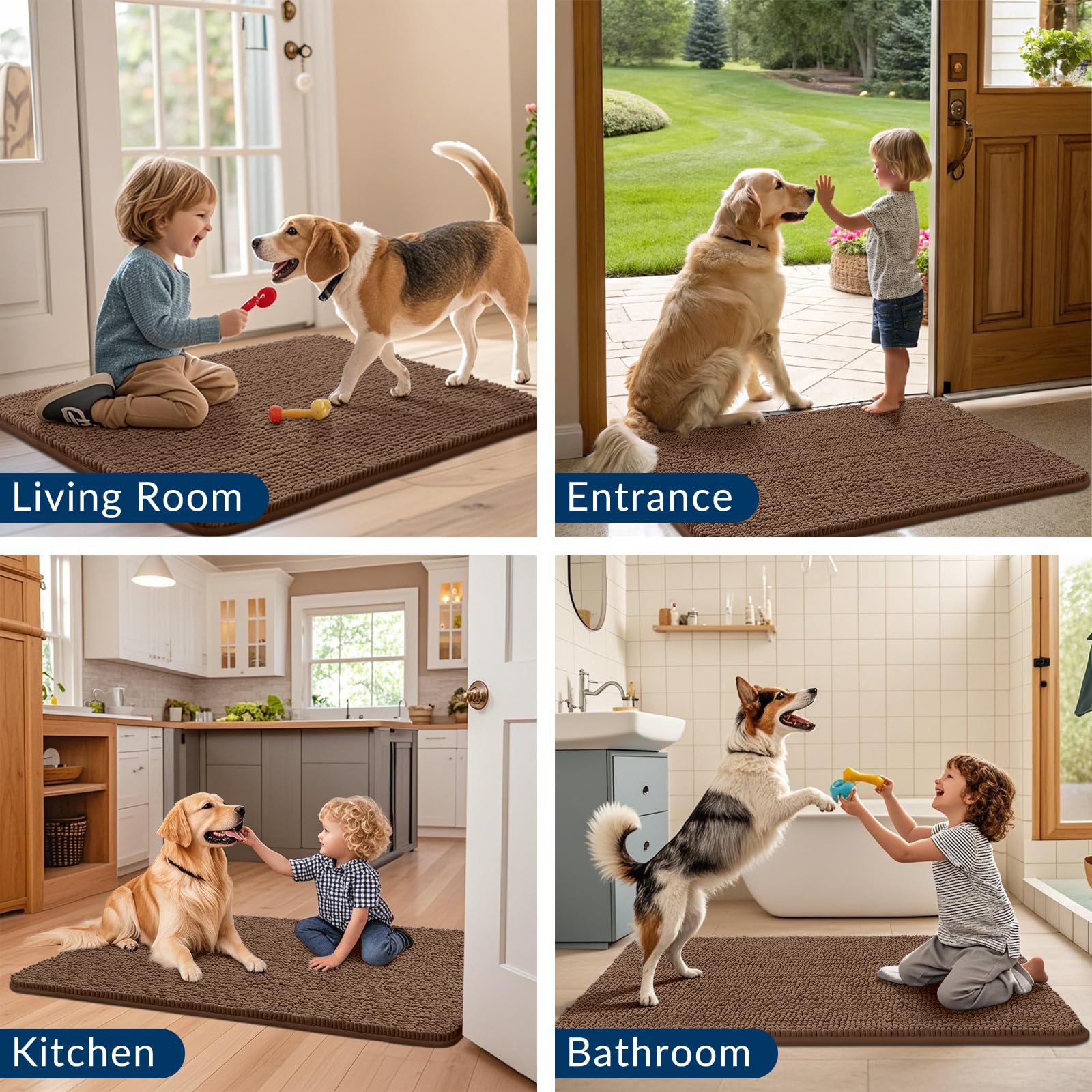 Smiry dog door mat for garages and lobbies, durable surface