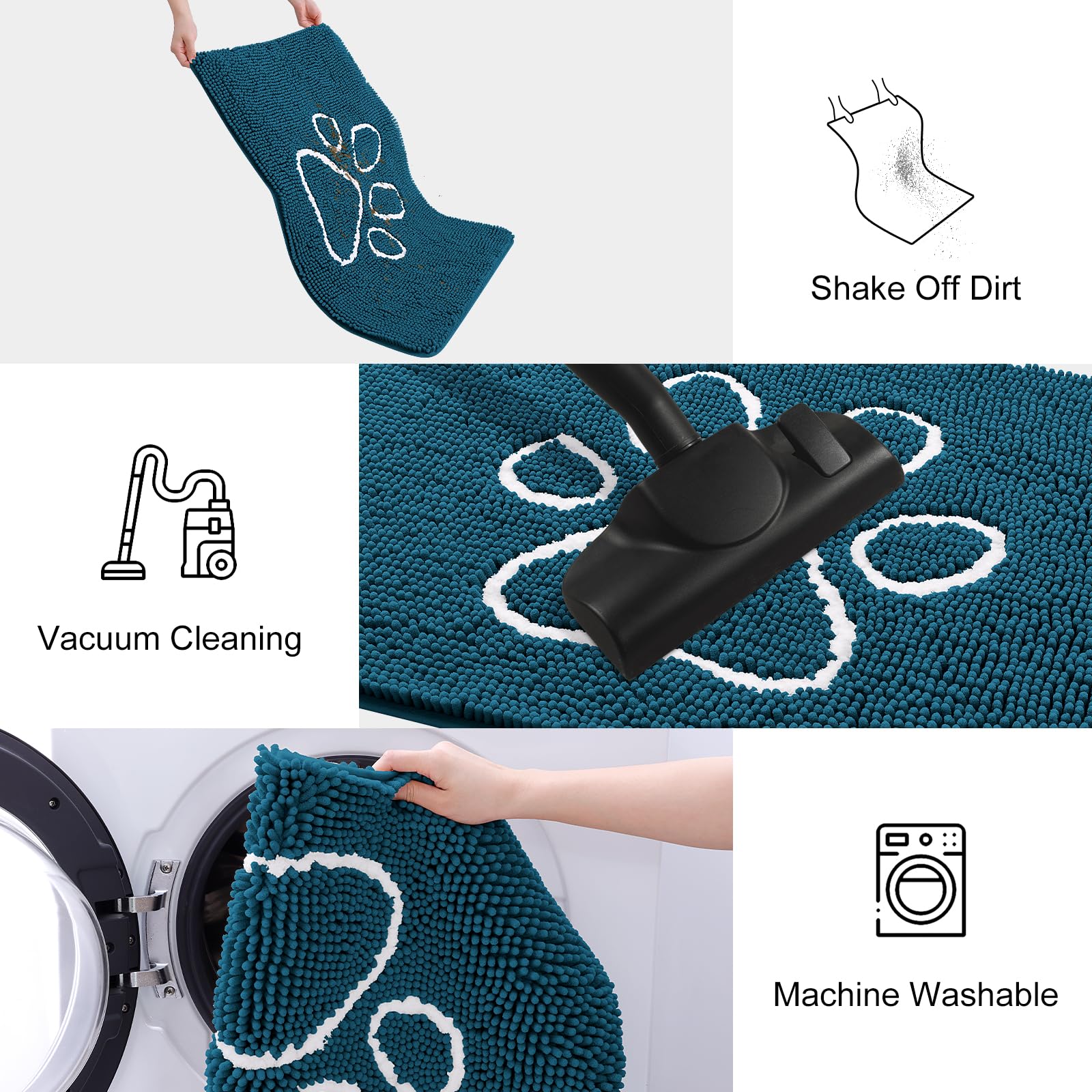 Low-profile design of Smiry mat prevents door snagging and fits thresholds.