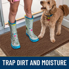 Smiry dog door mat low-profile design fits under doors