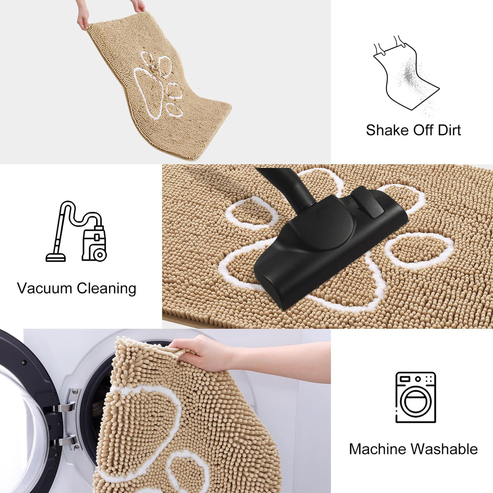 Smiry dog door mat low-profile design fits under doors smoothly.