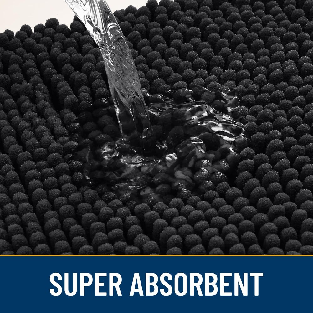 Smiry dog door mat low-profile design fits under doors.