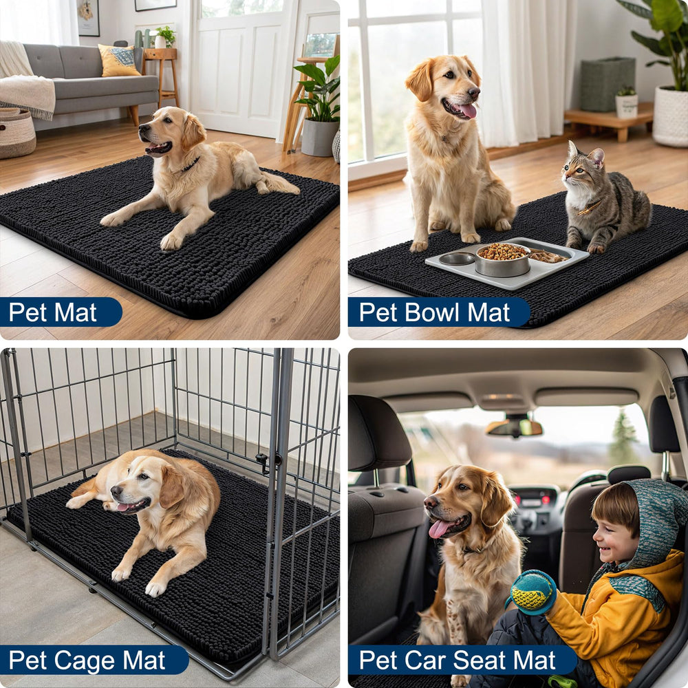 Smiry dog door mat machine washable for easy cleaning.
