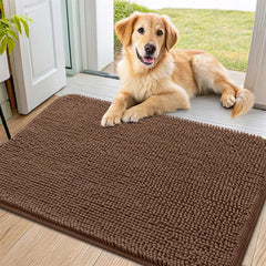 Smiry dog door mat moisture-absorbent pile keeps entryways dry