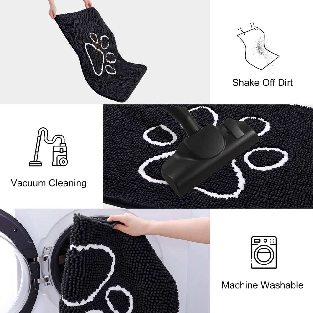 Smiry dog door mat muddy-paws-entryway catches mud after outdoor adventures