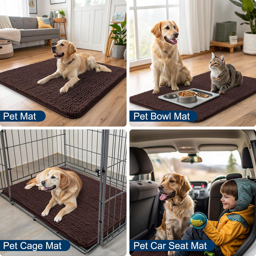 Smiry Dog Door Mat washable-machine-clean keeps fibers fresh with cold-water washing