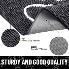 Smiry door mat's low-profile design stays under foot traffic.