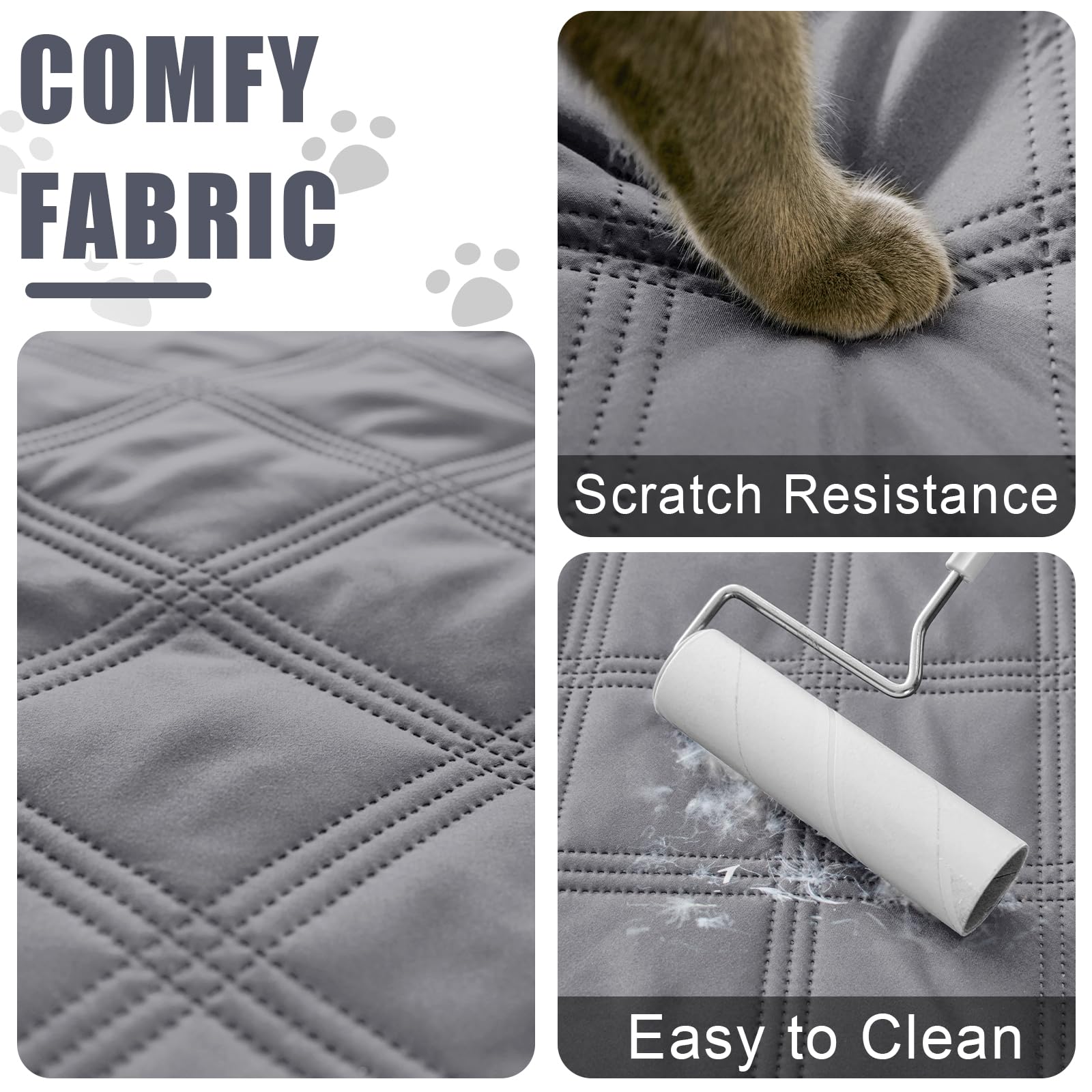 Smiry durable quilted dog couch cover provides soft, sturdy protection
