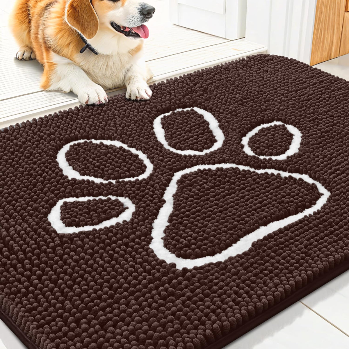 Smiry felpudo para patas de perro, absorbente y práctico en la entrada.