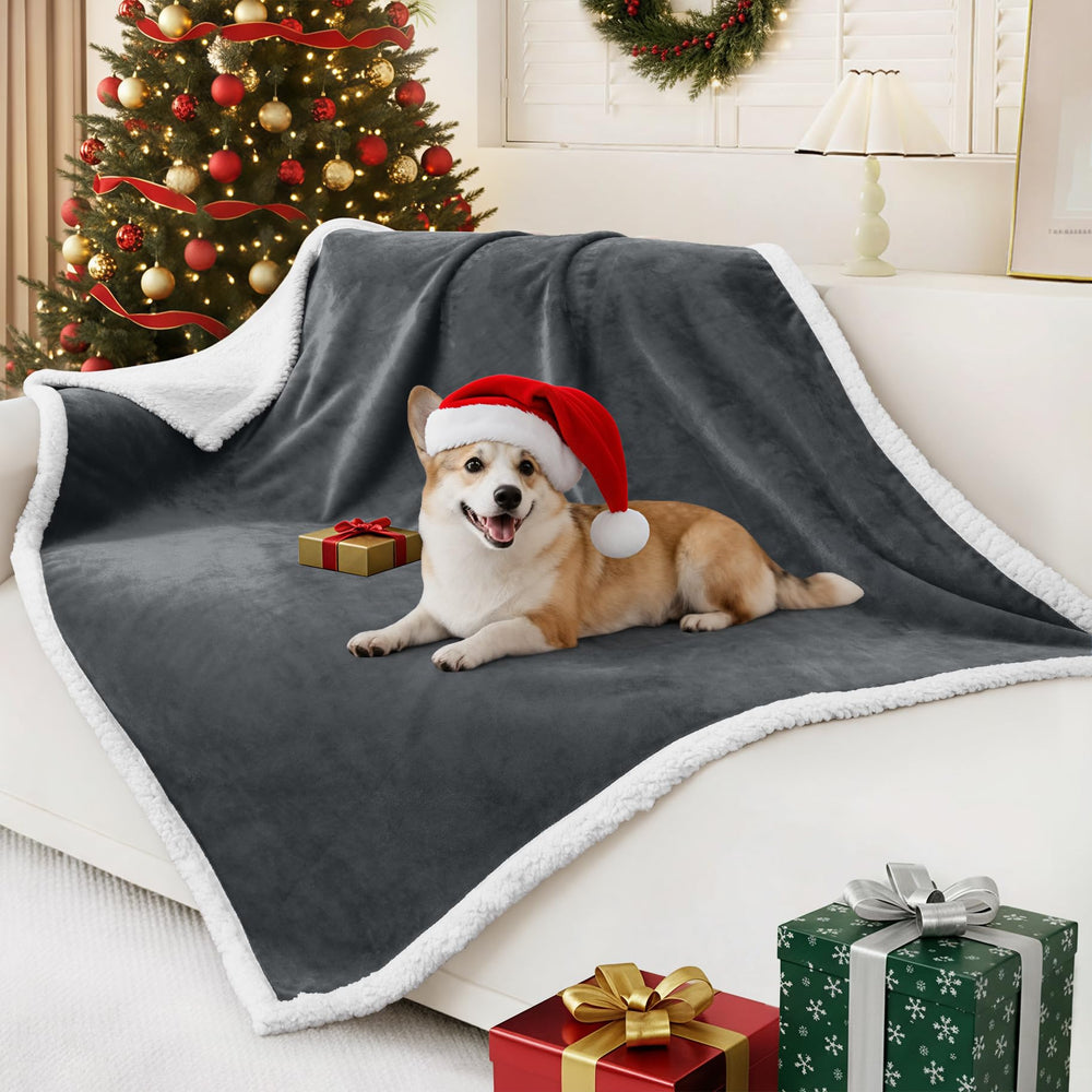 Smiry Waterproof Blanket closeup shows waterproof surface protecting furniture from spills