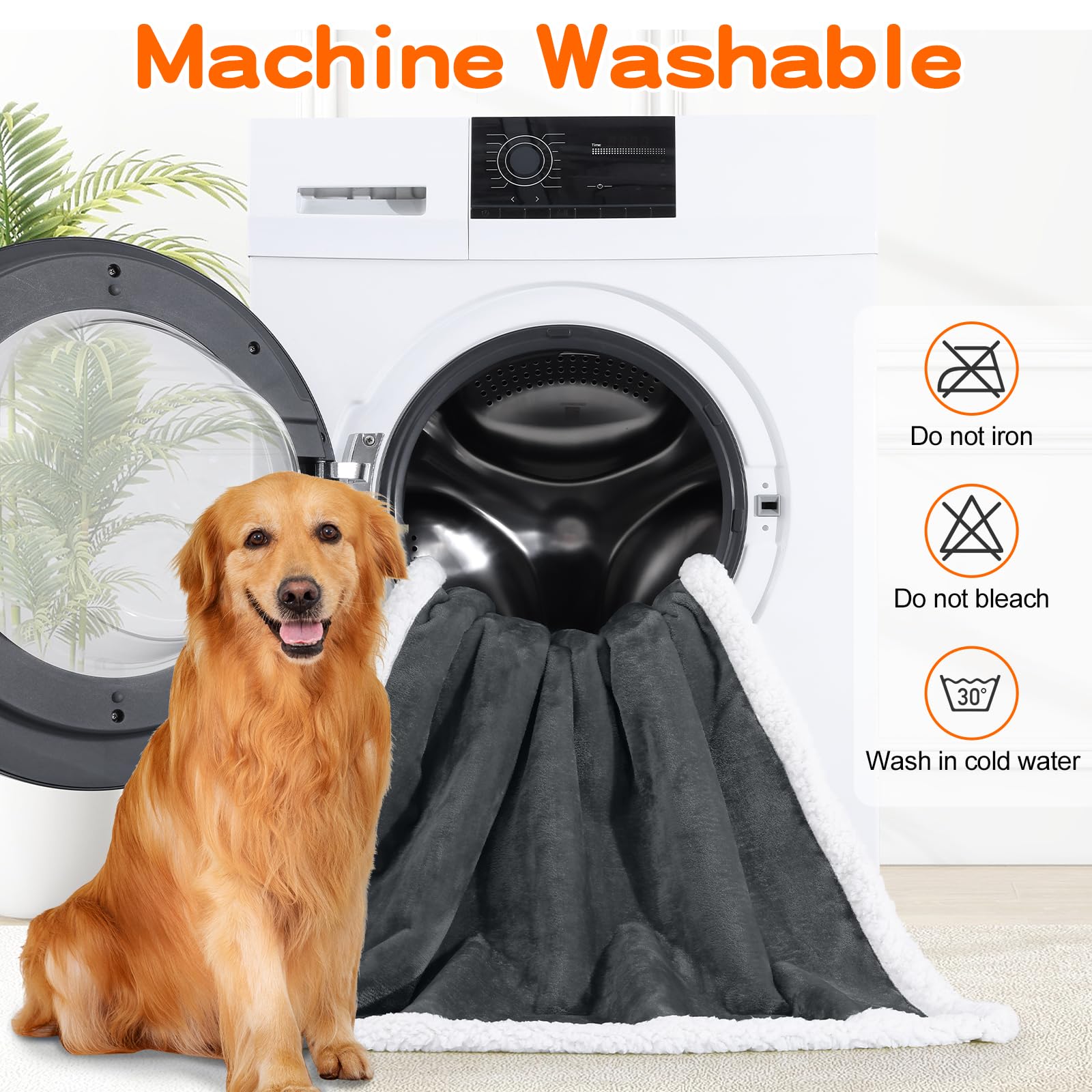 Smiry waterproof blanket with muddy paws is quick to clean