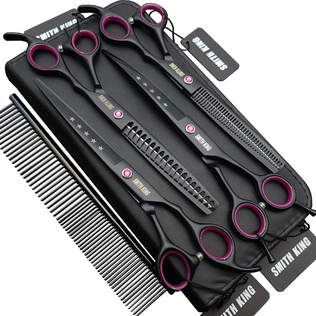 Smith King 7in straight scissors close-up shows durable sharp edge for precise trims.