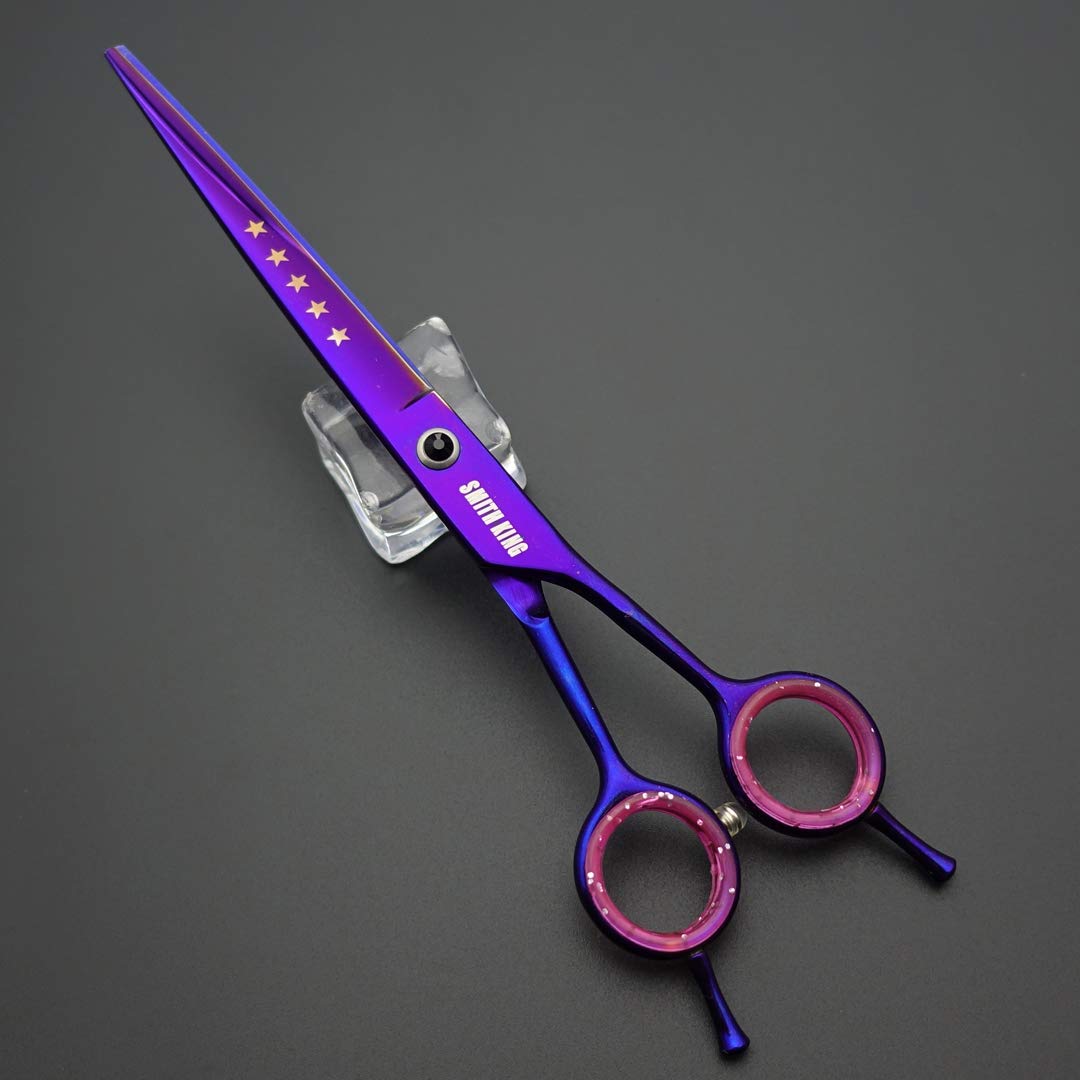 Smithking curved 7in dog grooming scissors for contour shaping.