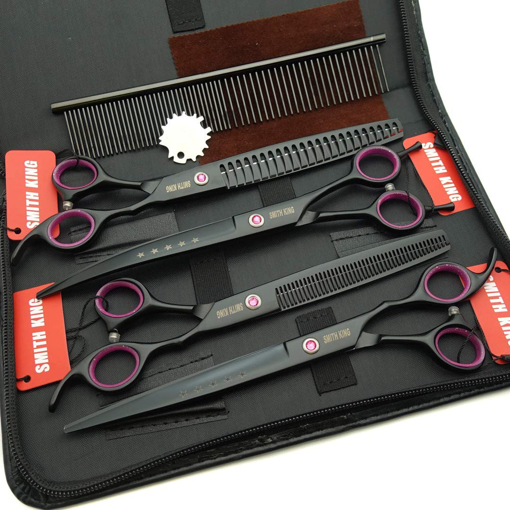 Smithking thinning scissors deliver controlled thinning for natural textures.