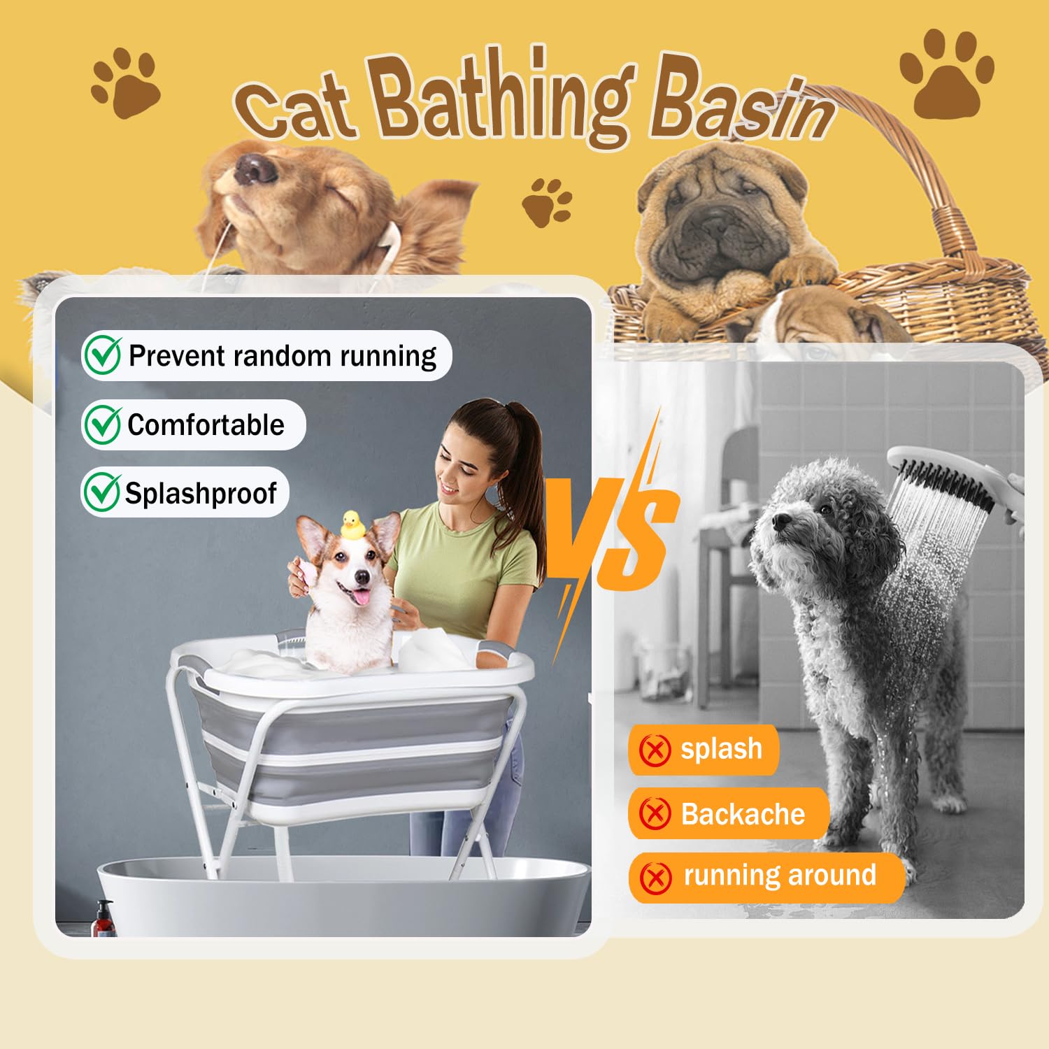 SMLXLXX multipurpose pet wash station doubles as indoor tub and light cleanup.