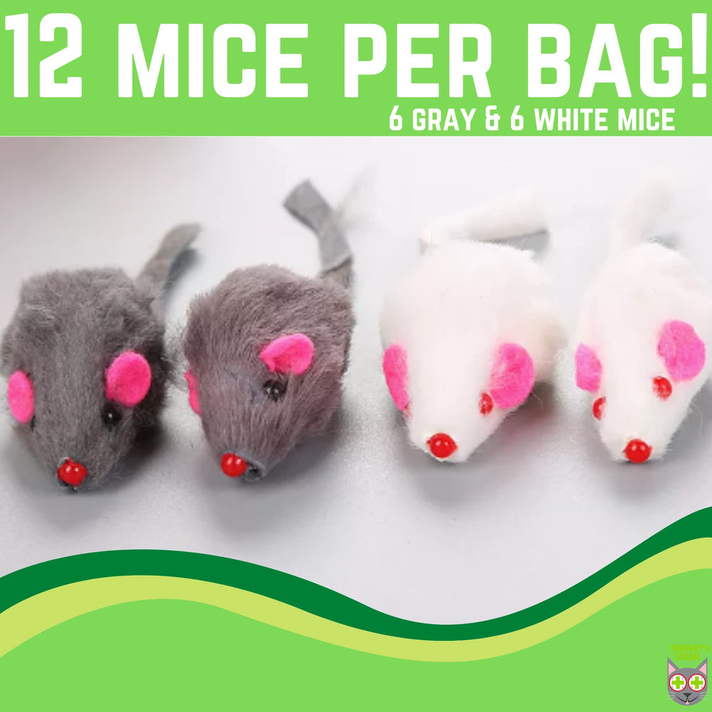 Smokey's Stash 12-pack mice image emphasizes value and variety for extended sessions.
