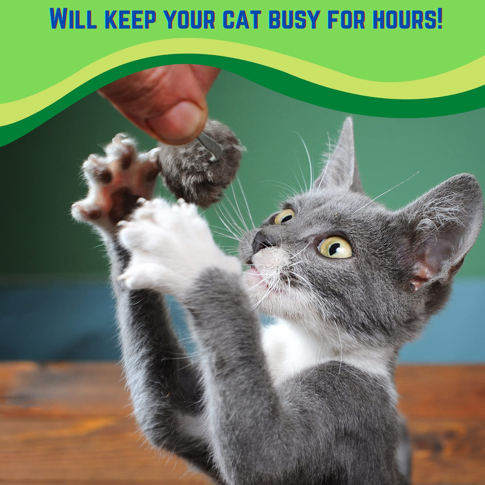 Smokey's Stash rabbit fur mouse gray closeup highlights plush fur for chasing and batting.