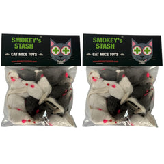 Smokeys Stash rabbit fur mouse white, soft texture for gentle interactive play.