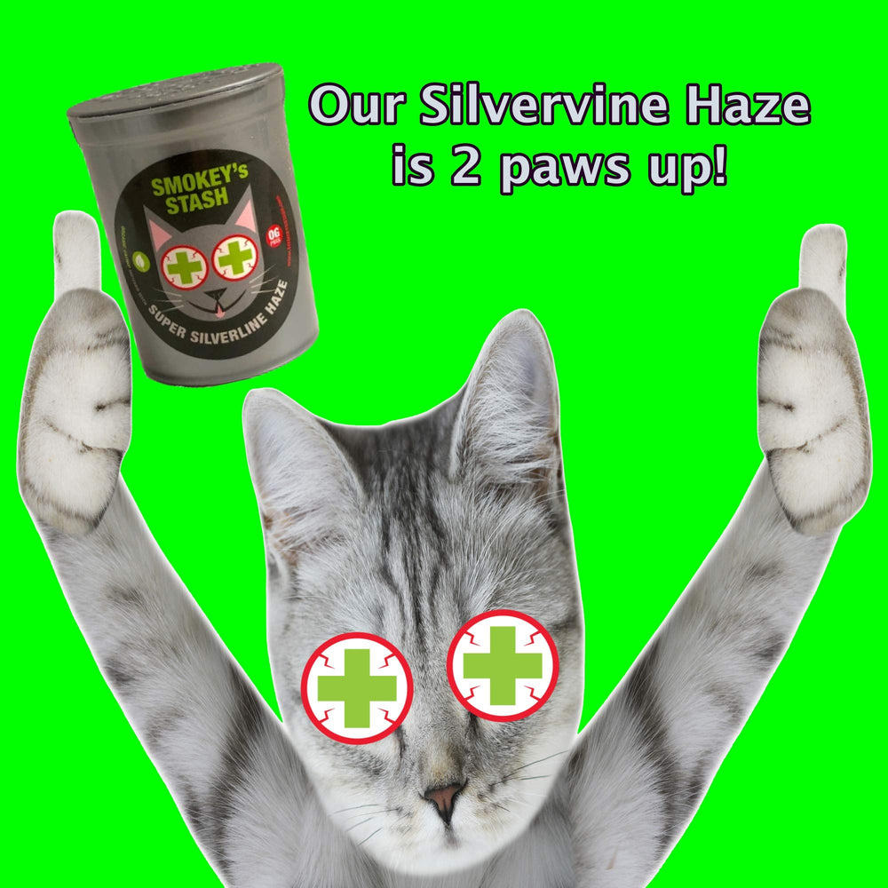 Smokey's Stash scratching post application invites rubbing, licking, and rolling joy