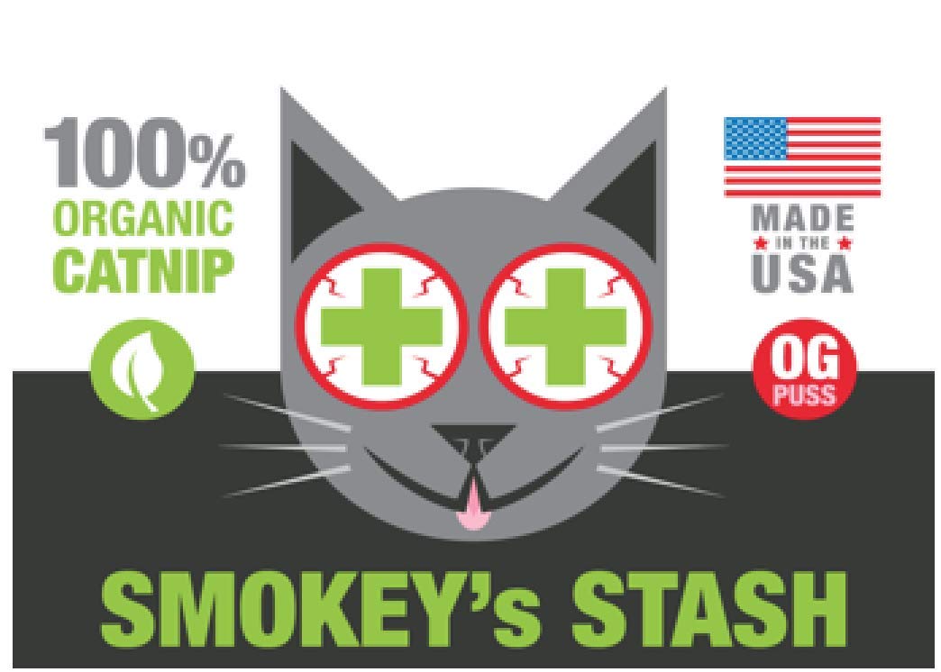 Smokey's Stash spray near scratching post to guide scratching behavior.