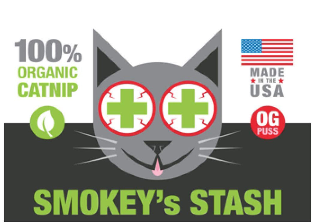 Smokey's Stash spray near scratching post to guide scratching behavior.