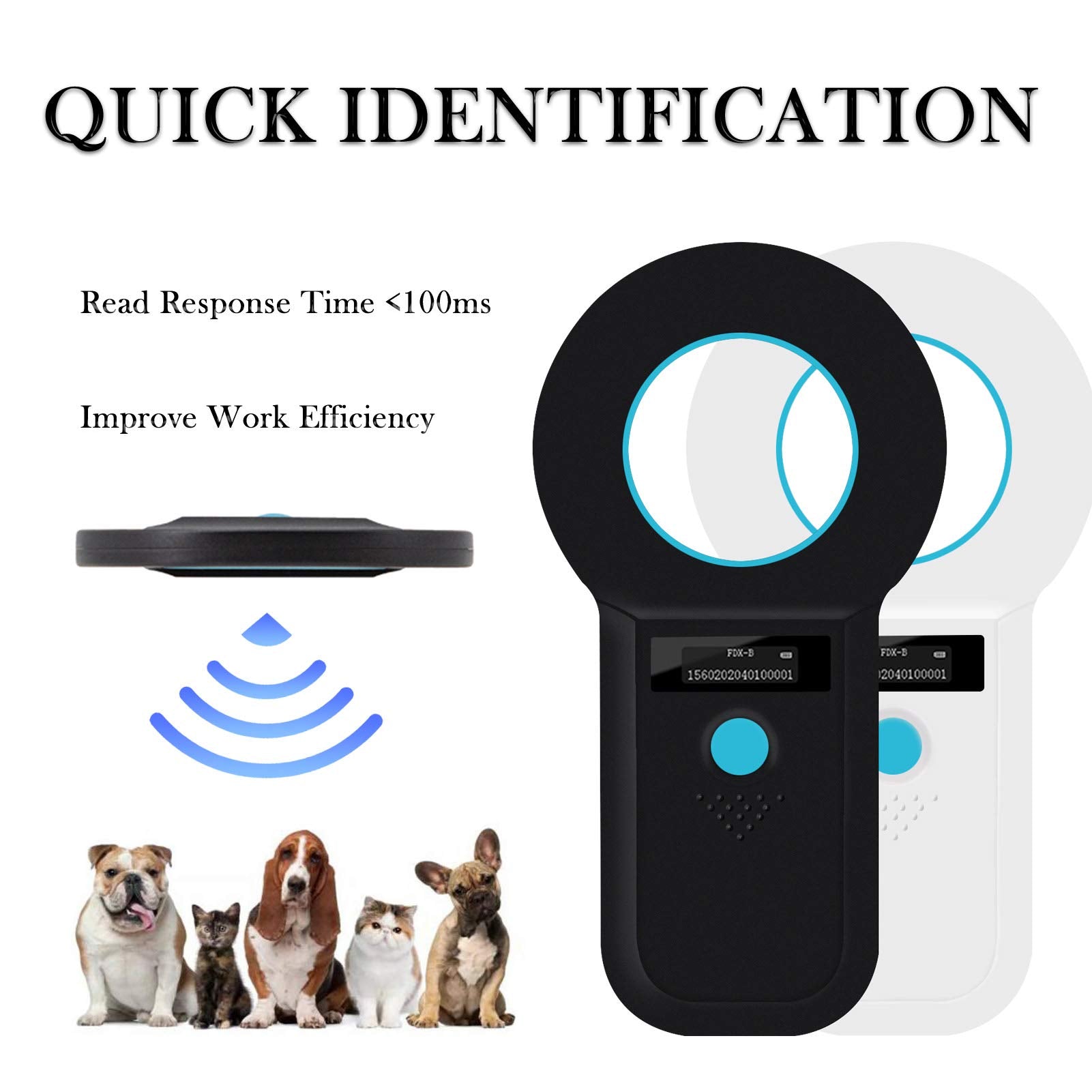 Smoostart Microchip Scanner supports FDX-B/EMID chips for reliable readings