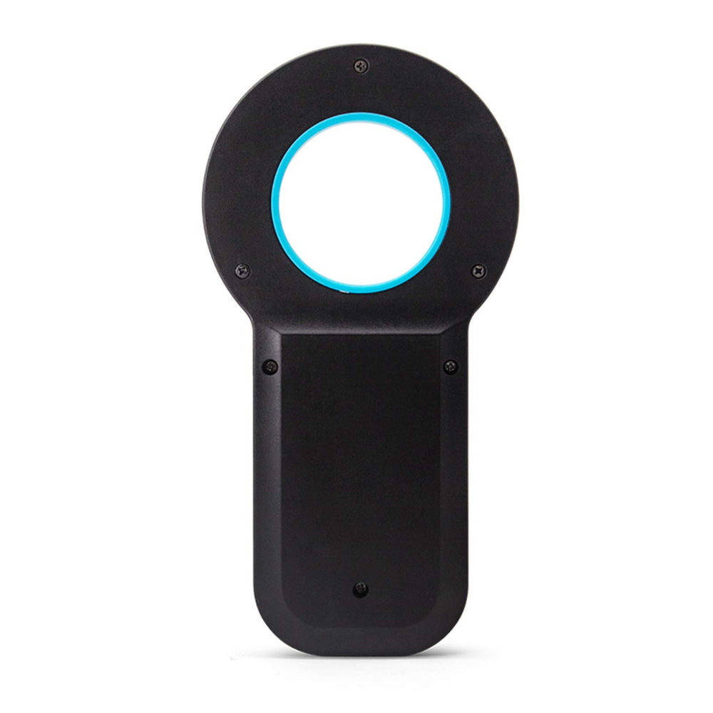 Smoostart Microchip Scanner packaging shows contents and quick-start guide