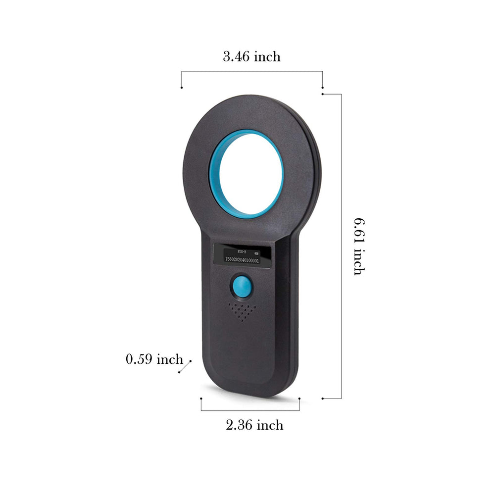 Smoostart Microchip Scanner storage capacity graphic emphasizes 1000-record data capacity