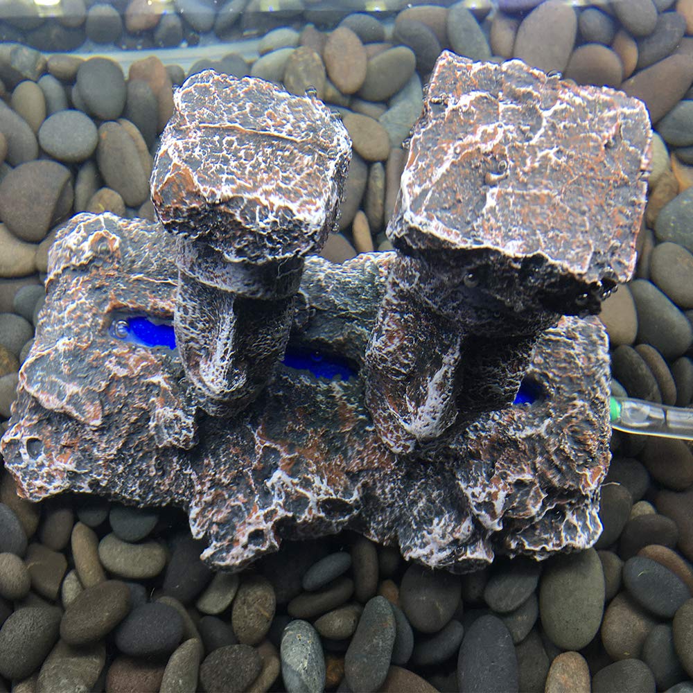 Smoothedo-Pets aquarium decoration Moai setup improves tank aesthetics.