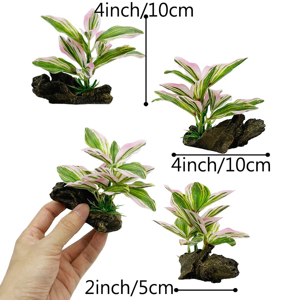 Smoothedo-Pets artificial water plants colorful brighten the tank and create hiding spots.