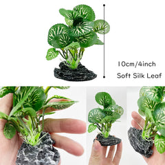 Smoothedo-Pets artificial water plants provide goldfish hides and cover