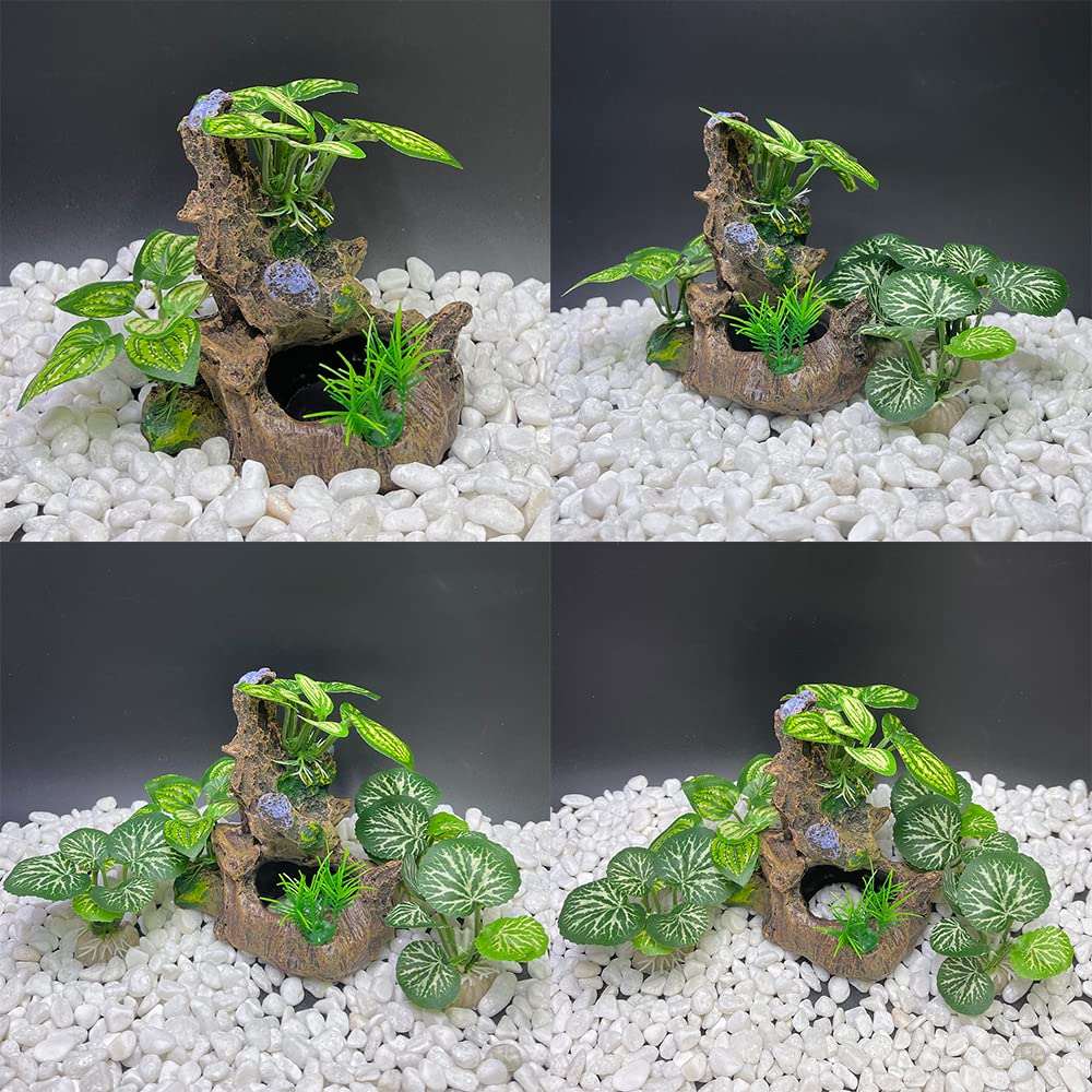 Smoothedo-Pets Betta artificial decor complements plants for a safe resting area in tanks