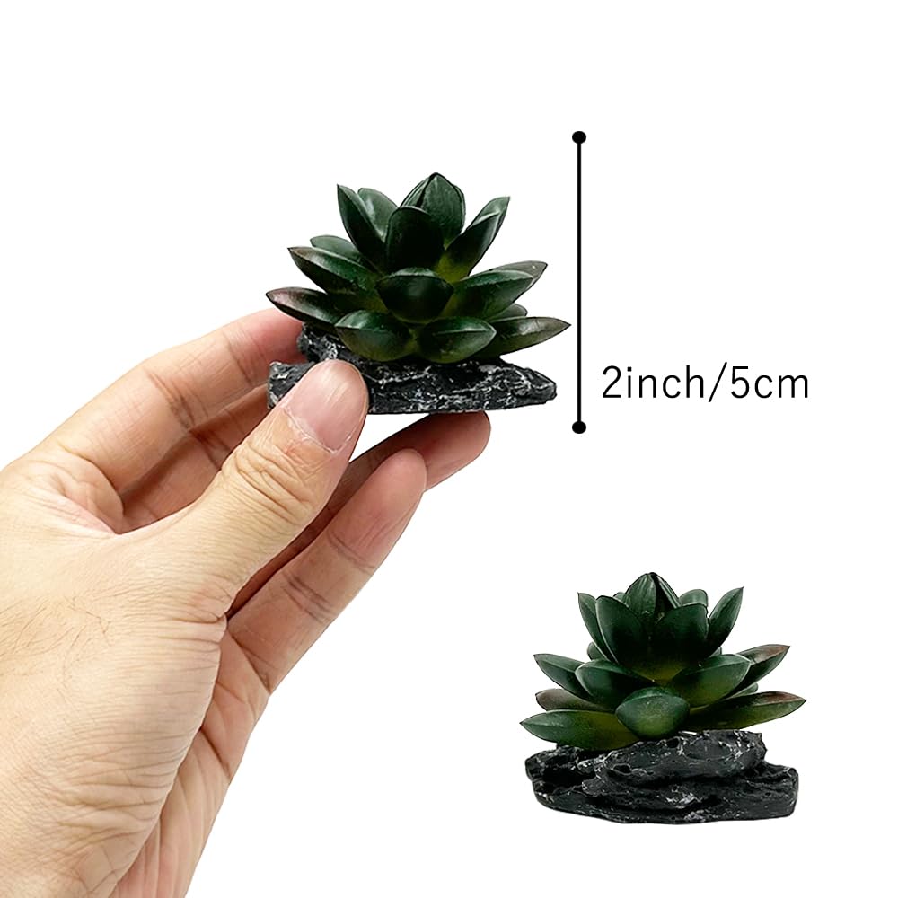 Smoothedo-Pets dark-green-3pcs artificial plants closeup emphasize color and texture