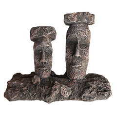 Smoothedo-Pets Easter Island Moai statue aquarium decoration creates a natural focal point.