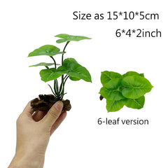 Smoothedo-Pets goldfish hide provides cozy shelter in green decor.