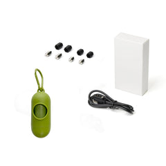 Smoothway dog bark collar on a dog, aiding controlled training during outdoor activities