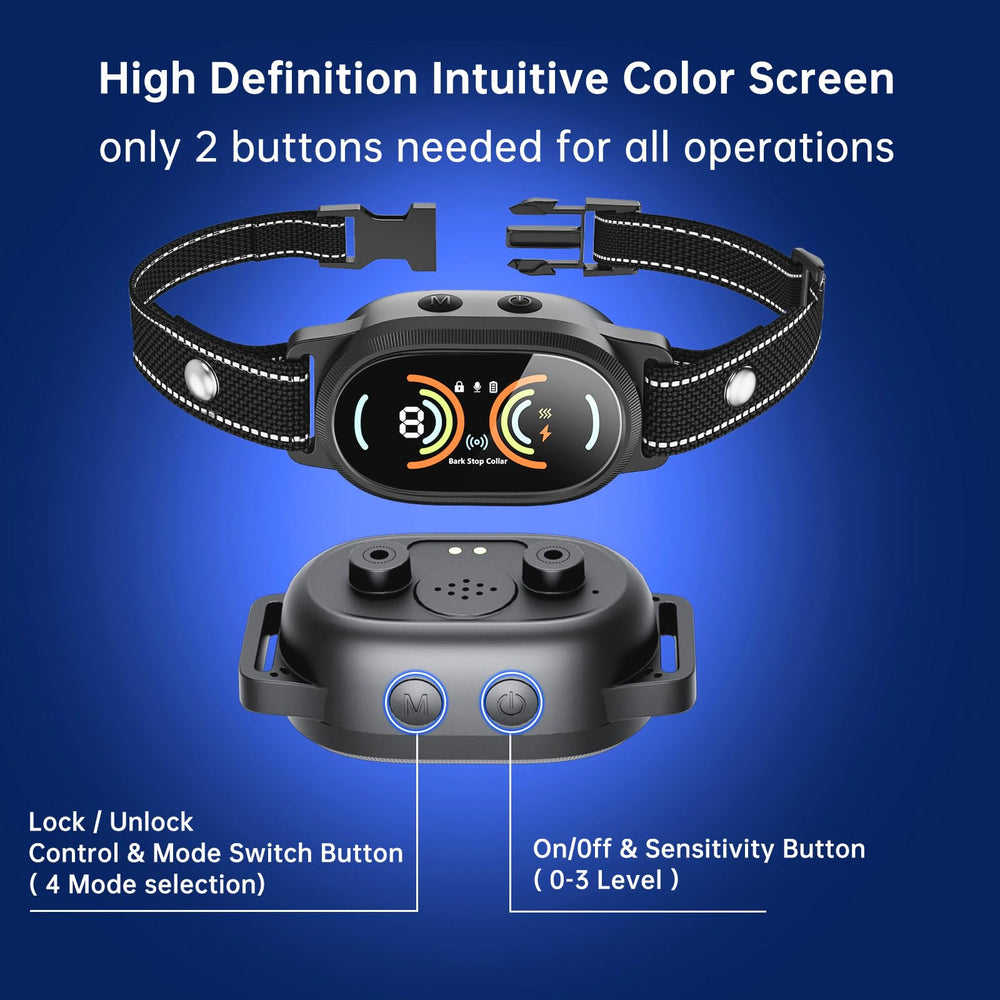 Soft nylon reflective strap on Smoothway collar improves visibility during dusk walks.