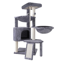 Smouatou Xin top platform in grey offers a prime view for curious cats.