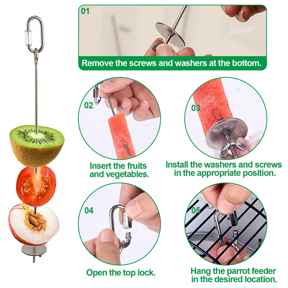 Smrtcol vertical foraging toy feeder highlights easy refill and natural foraging