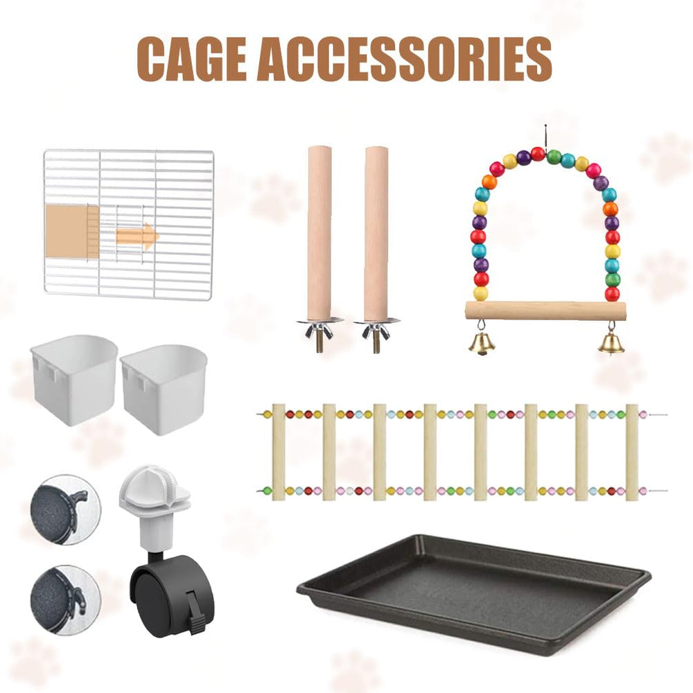SNAAT bird cage swing-ladder accessories provide enrichment and exercise options