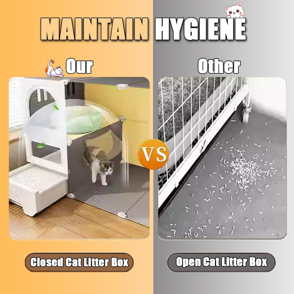 SNAAT Cat Cage detachable metal-frame highlights portable setup for travel.