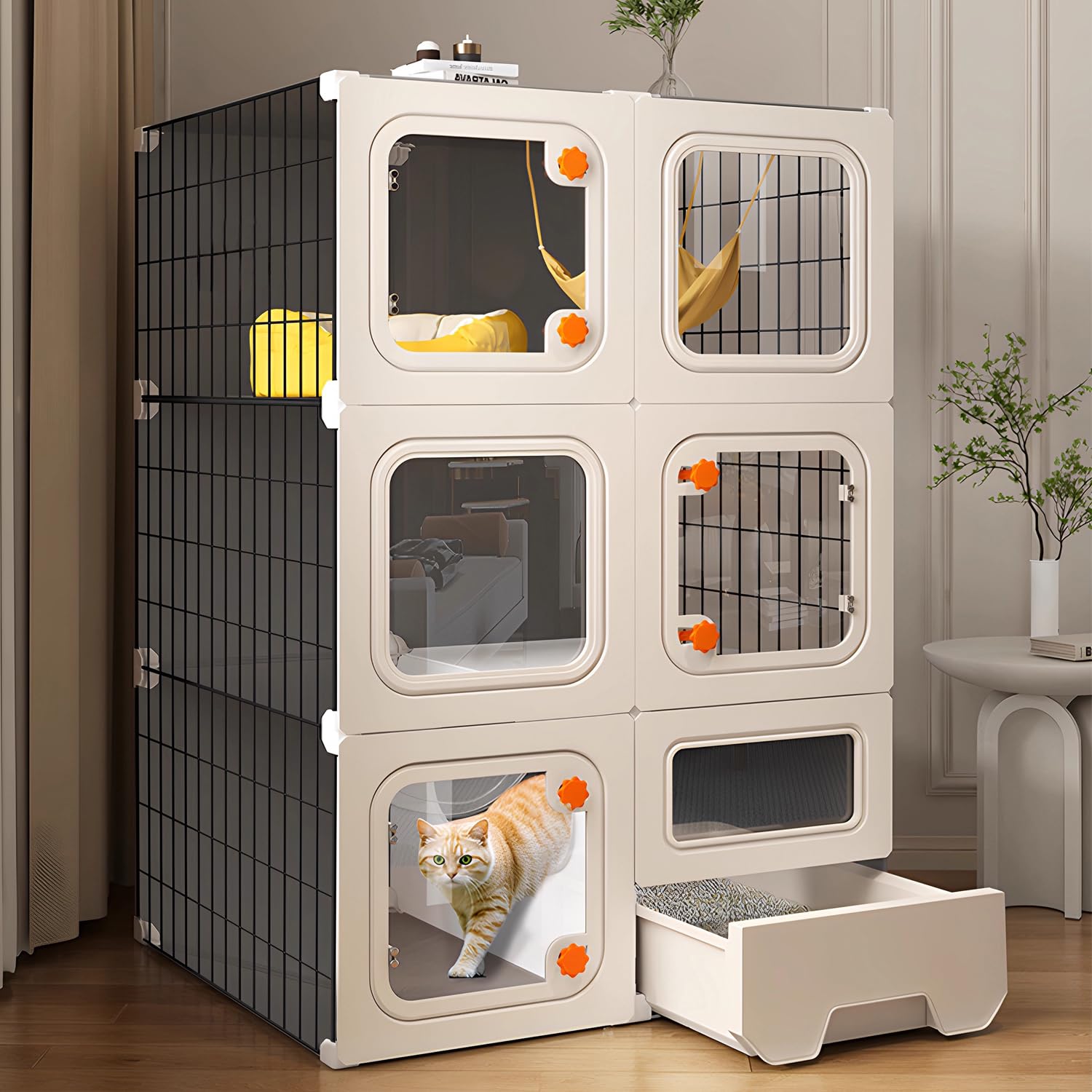 SNAAT Cat Cage indoor-outdoor setup enables versatile play and safe containment.